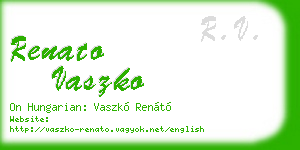 renato vaszko business card